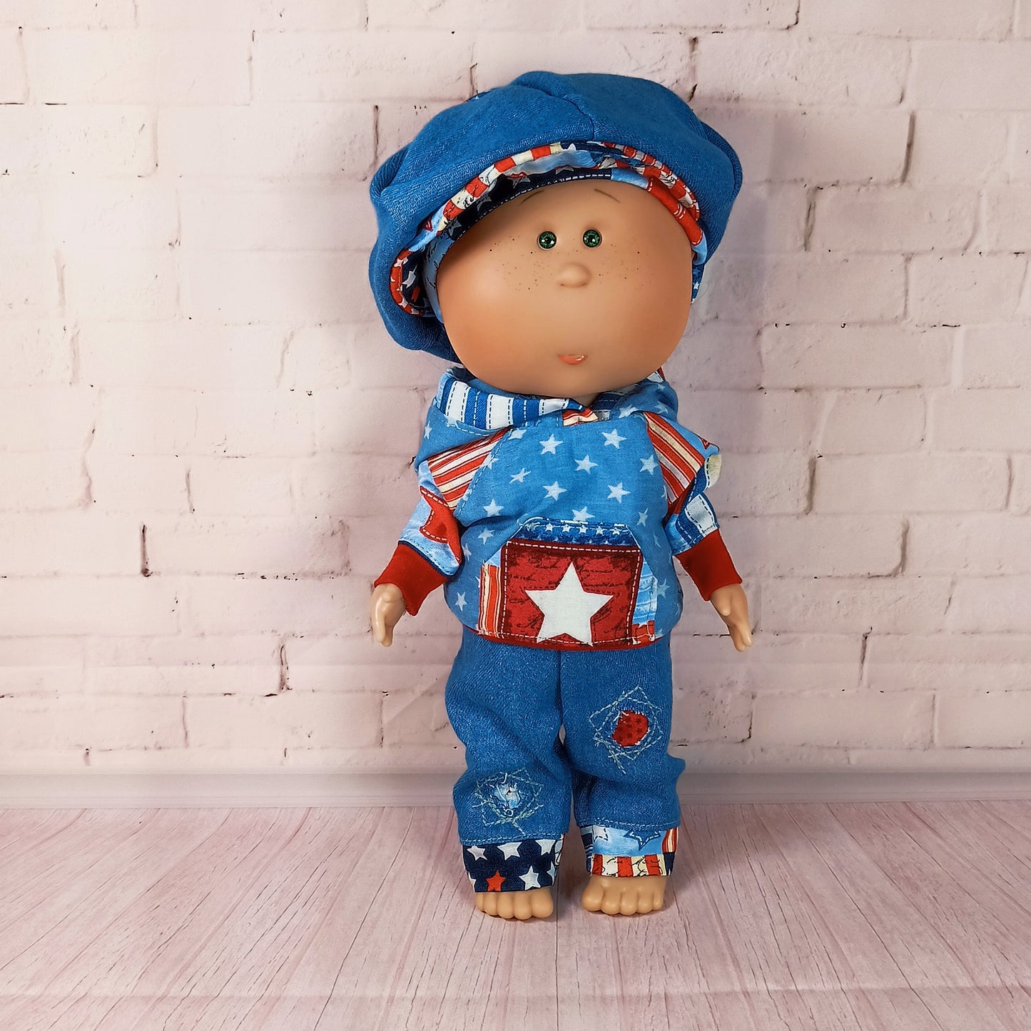 Dress Romper for Doll Mia  Mio 12'' July 4th Independence Day Style