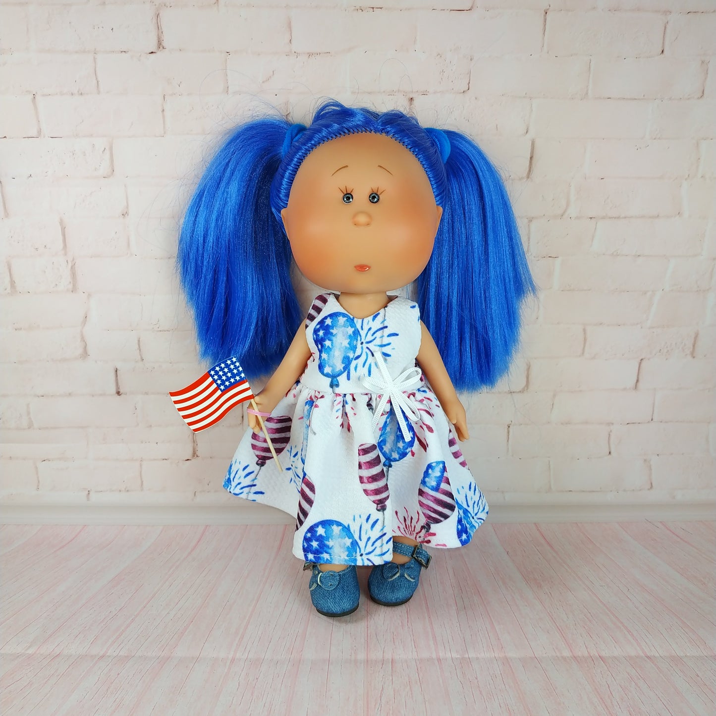 Dress for Doll Mia 12'' July 4th Independence Day Style