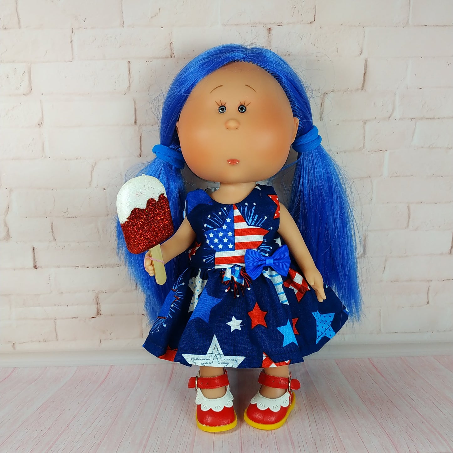 Dress for Doll Mia 12'' July 4th Independence Day Style