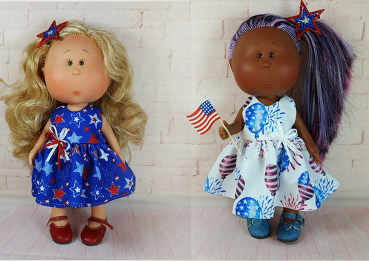 Dress for Doll Mia 12'' July 4th Independence Day Style