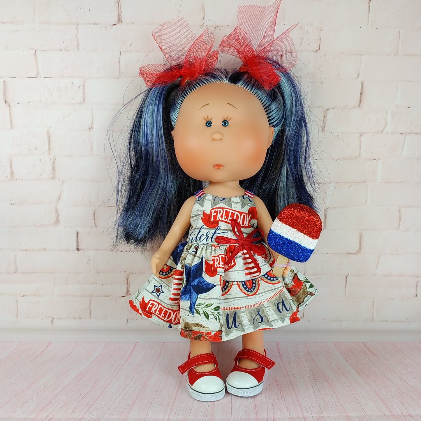 Dress for Doll Mia 12'' July 4th Independence Day Style