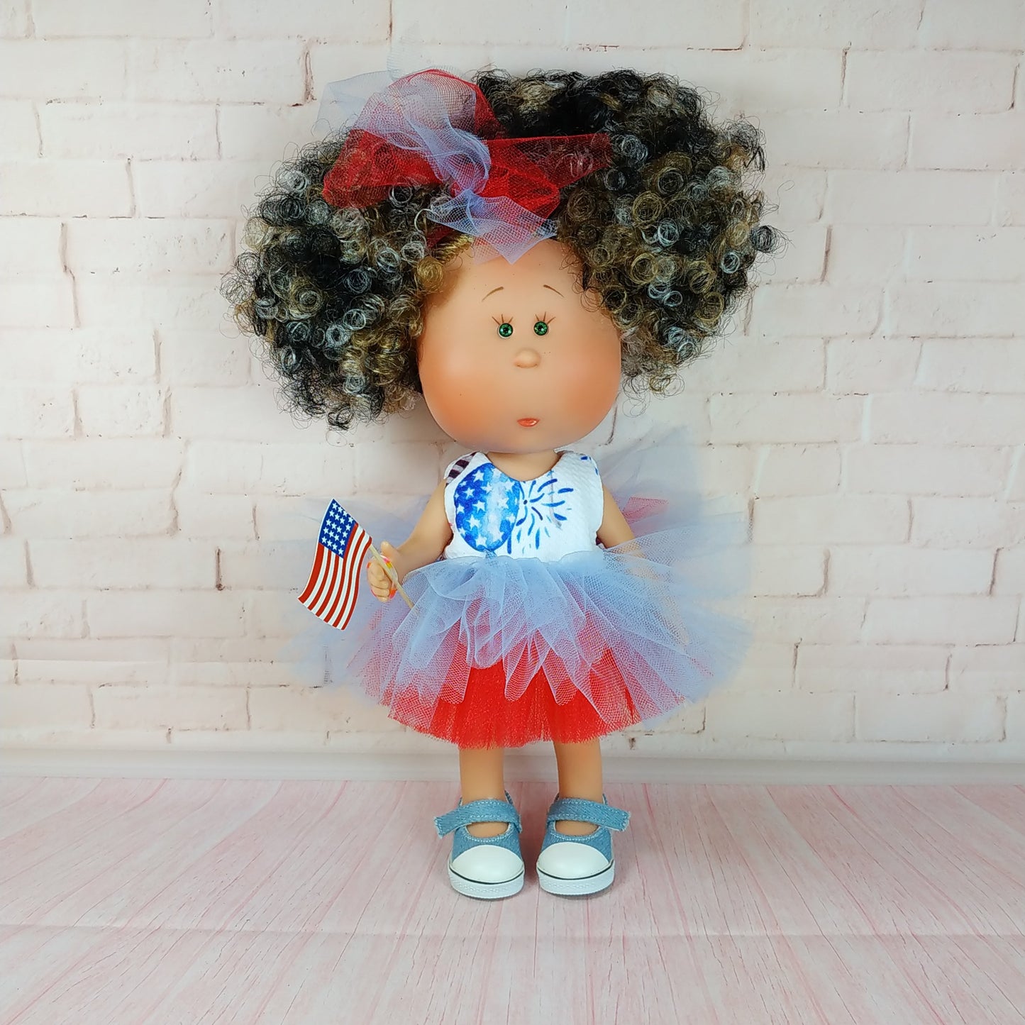 Dress for Doll Mia 12'' July 4th Independence Day Style