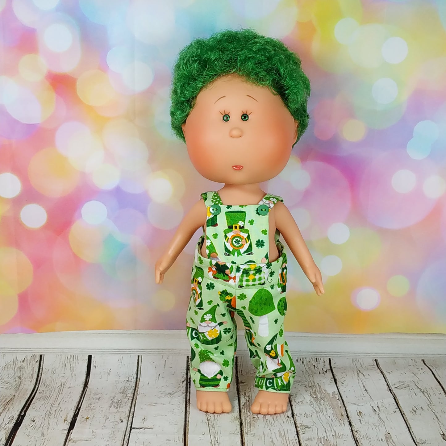 St Patrick's Day Dress Romper for dolls Mia and Mio