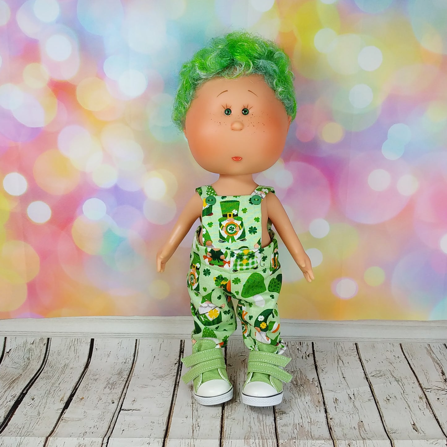 St Patrick's Day Dress Romper for dolls Mia and Mio