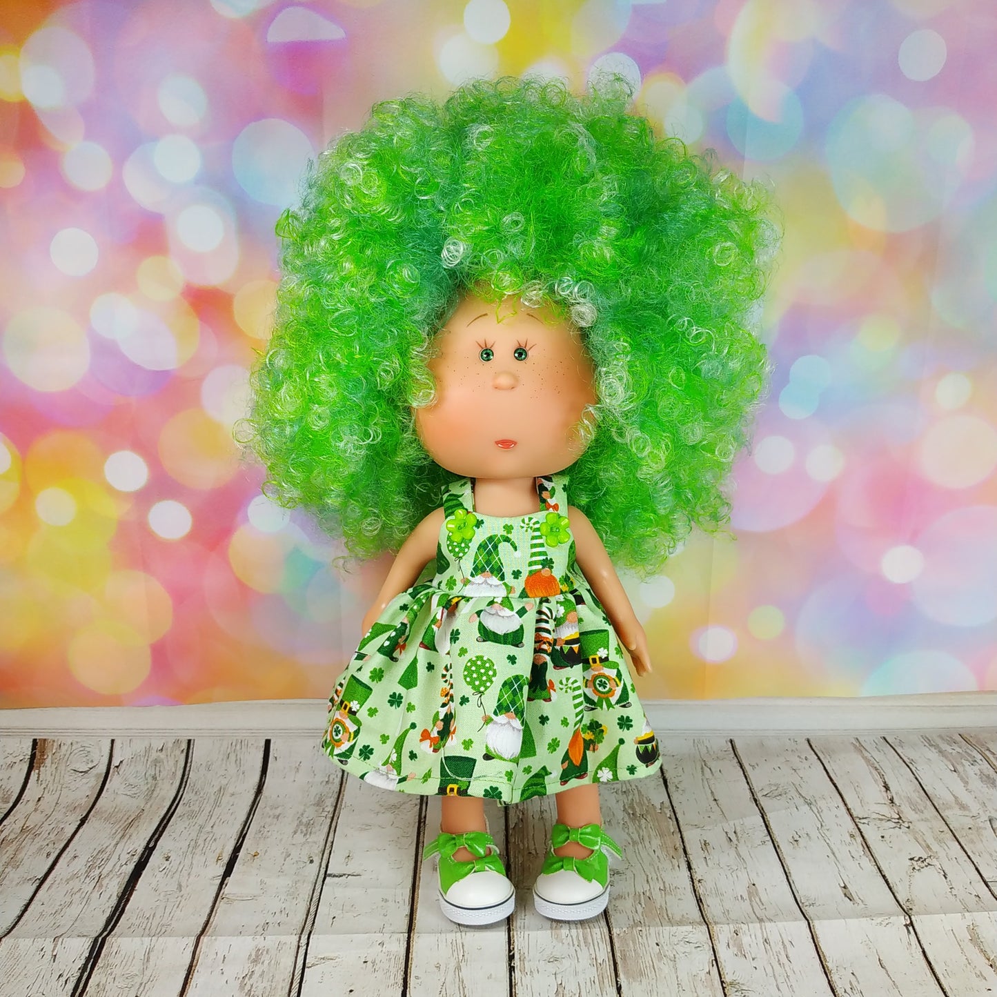 St Patrick's Day Dress Romper for dolls Mia and Mio