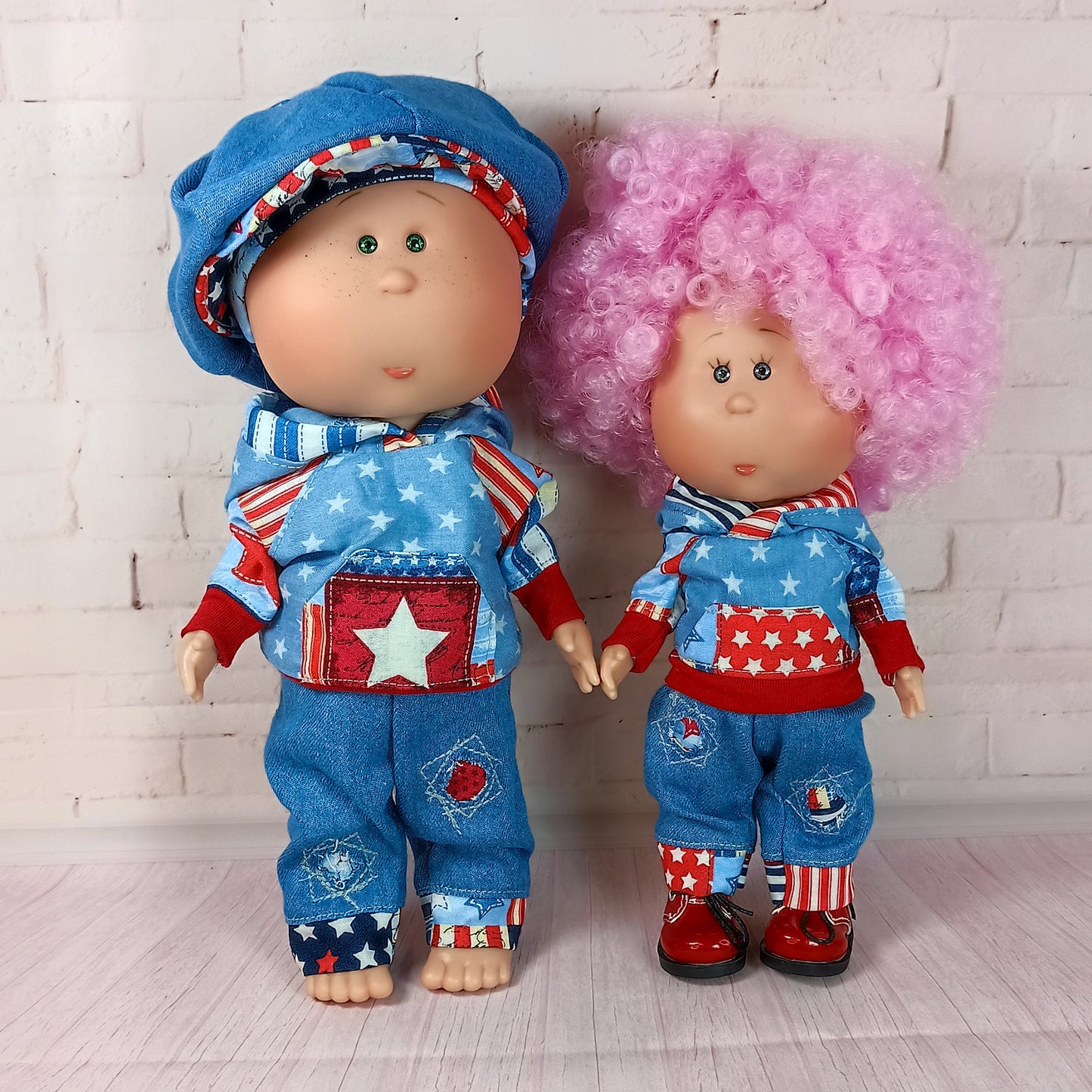 Dress Romper for Doll Mia  Mio 12'' July 4th Independence Day Style