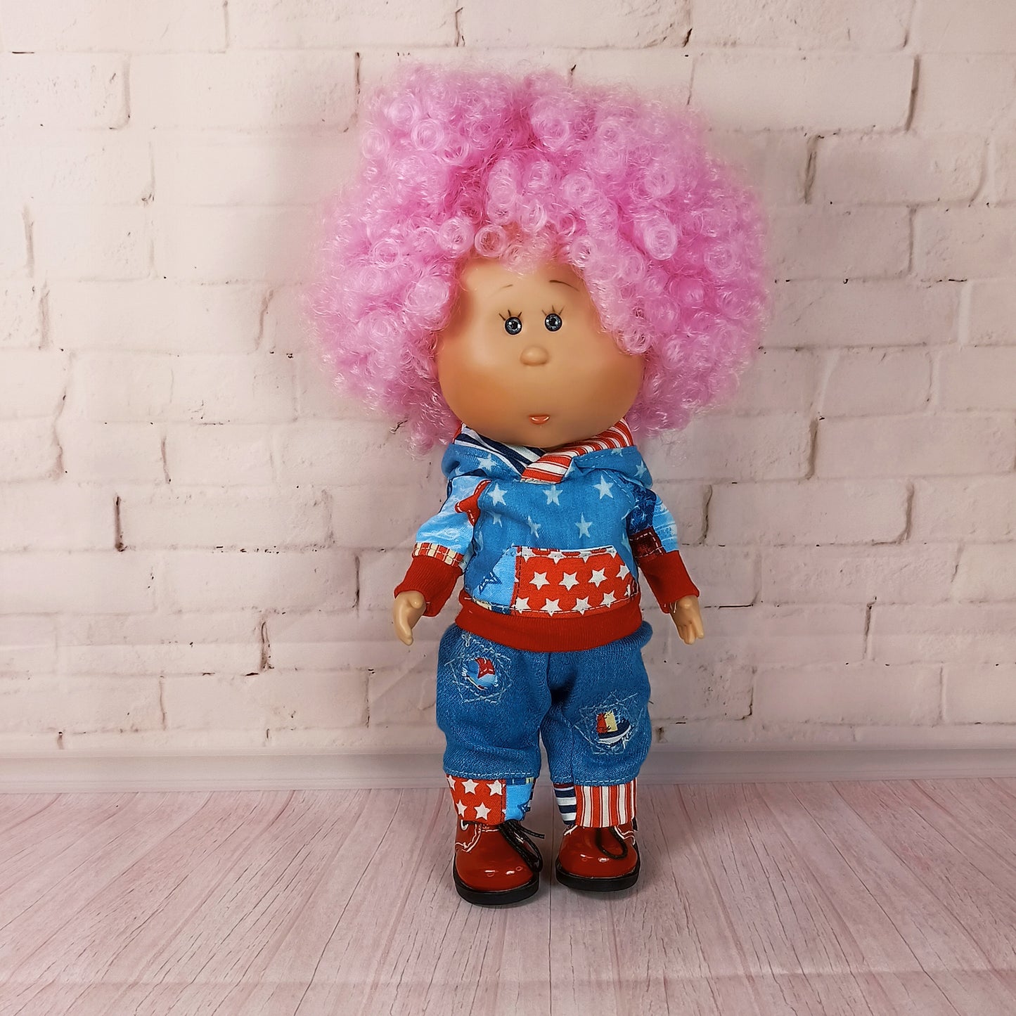 Hoddie and pants for Mini Doll Mia 9'' July 4th Independence Day Style