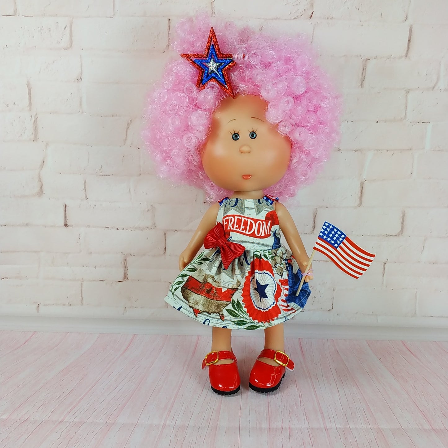 Dress for Mini Doll Mia 9'' July 4th Independence Day Style (