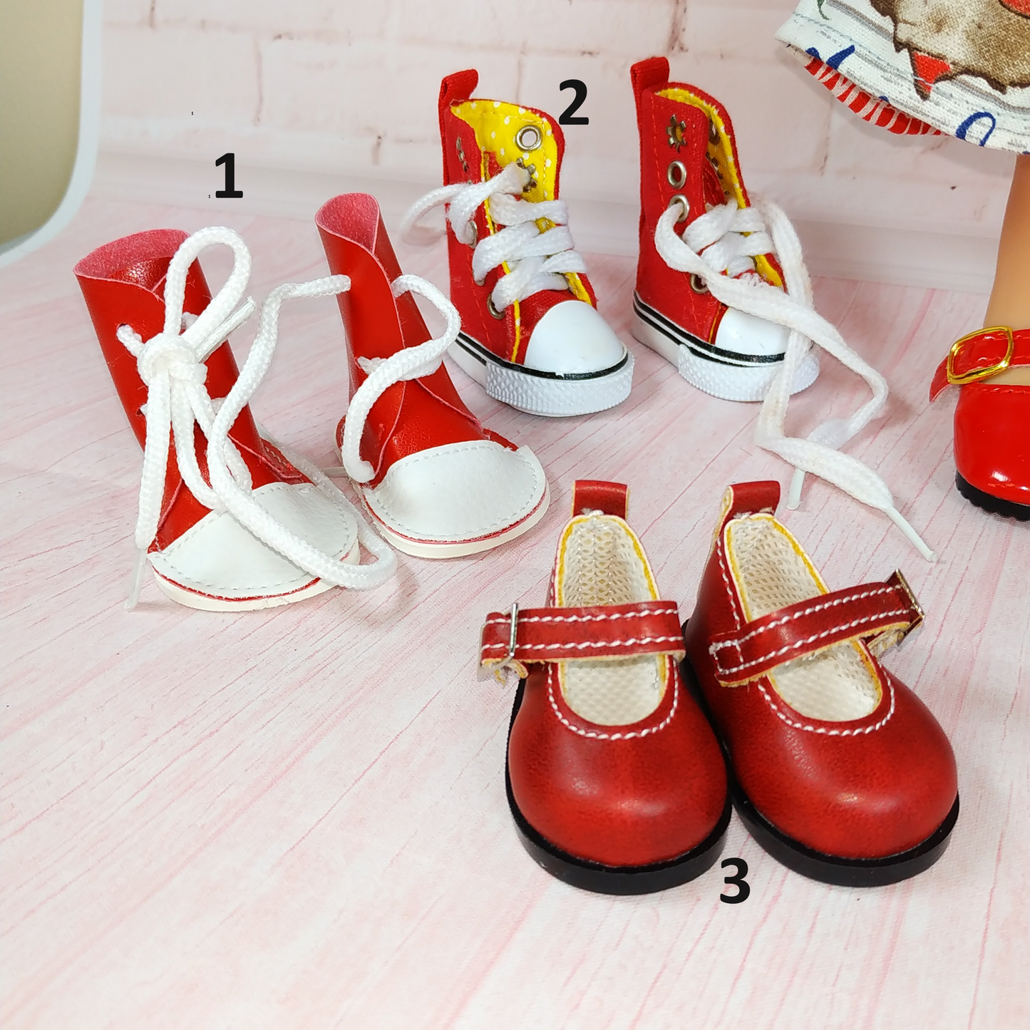 Red Shoes for Mini Doll Mia 9''