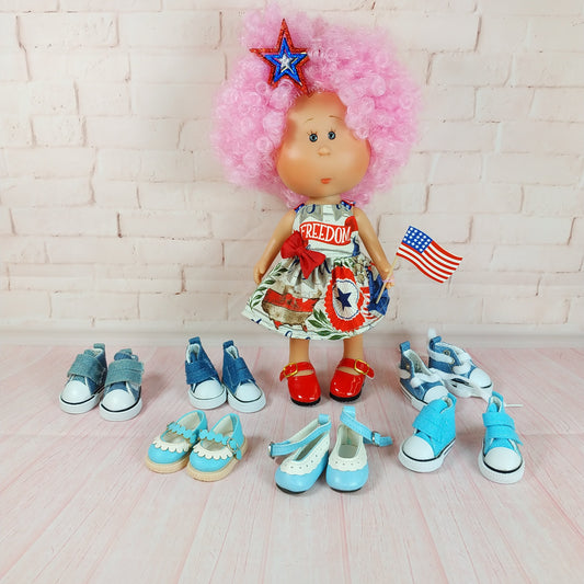 Blue Shoes for Mini Doll Mia 9''