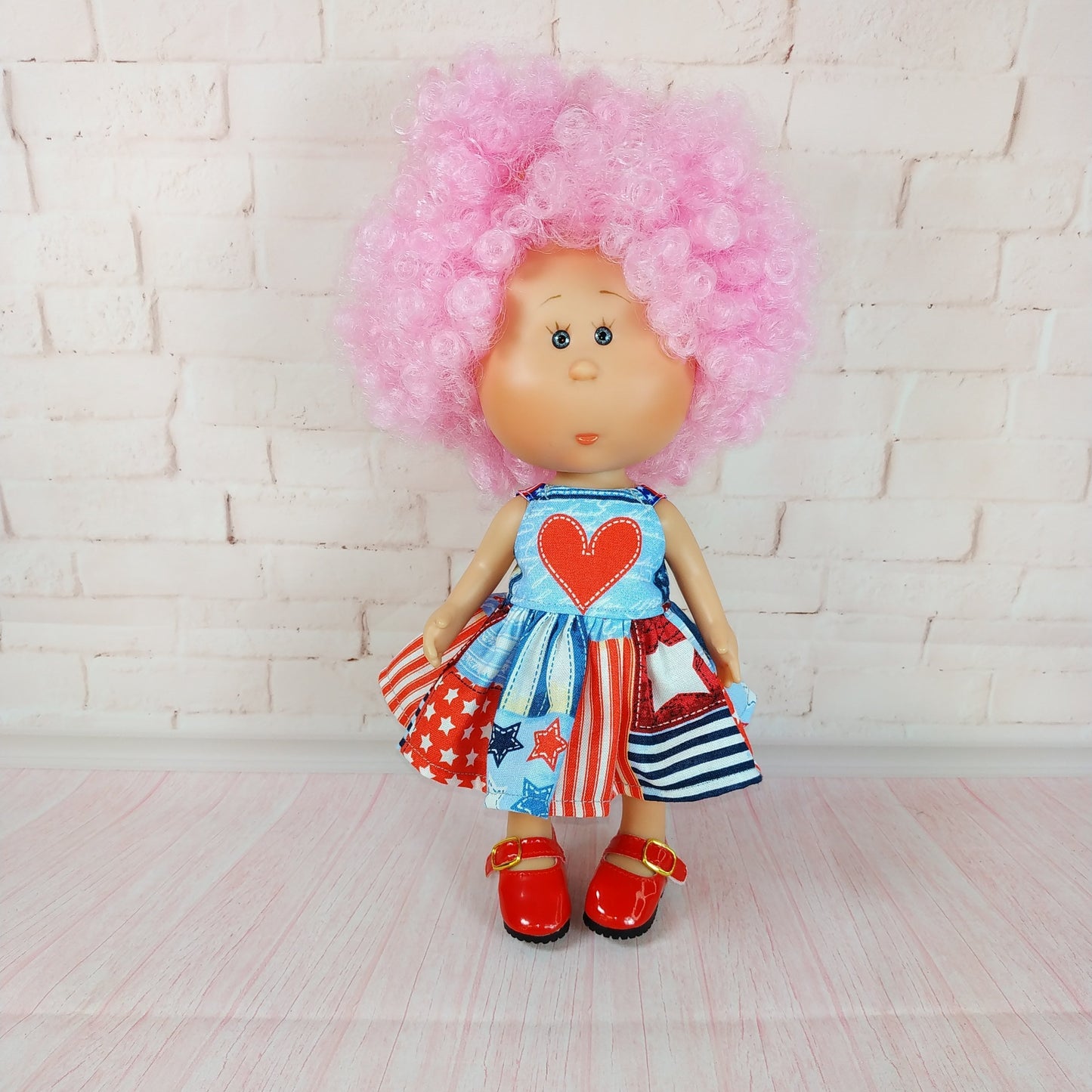 Dress for Mini Doll Mia 9'' July 4th Independence Day Style (