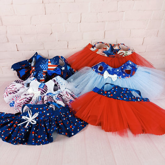 Dress for Mini Doll Mia 9'' July 4th Independence Day Style (