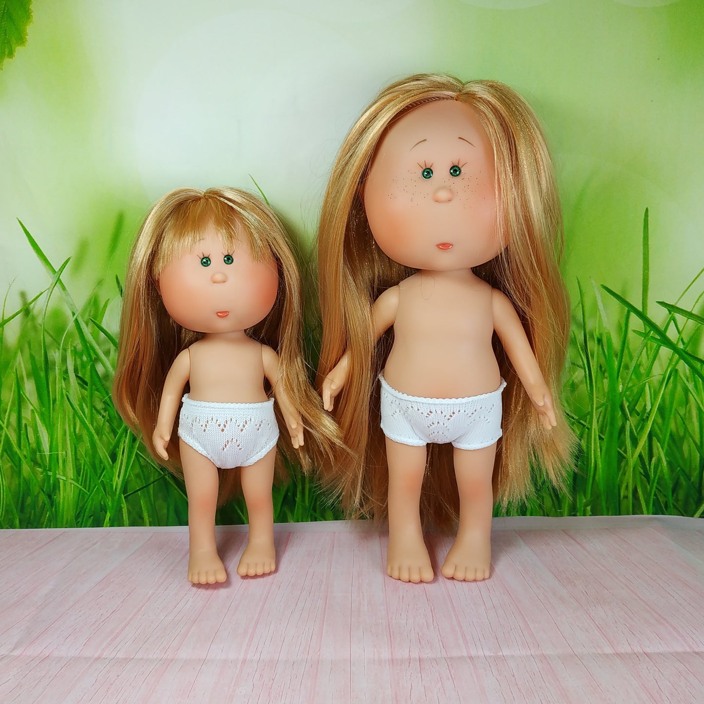 Dolls Mia 12'' and 9''Set of 2  NO OUTFITS Hair 12'' Vinyl Dolls Sisters Forever