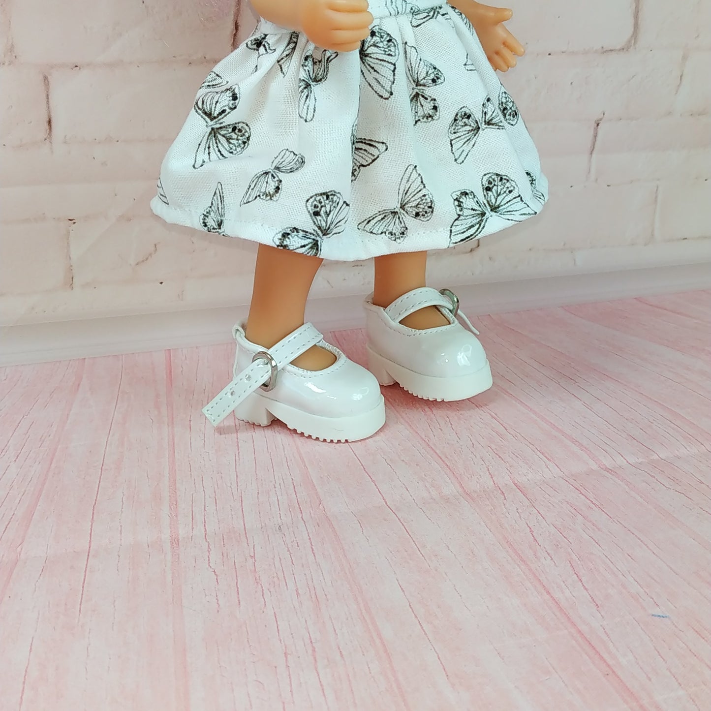 Red White Shoes for Mini Doll Mia 9''