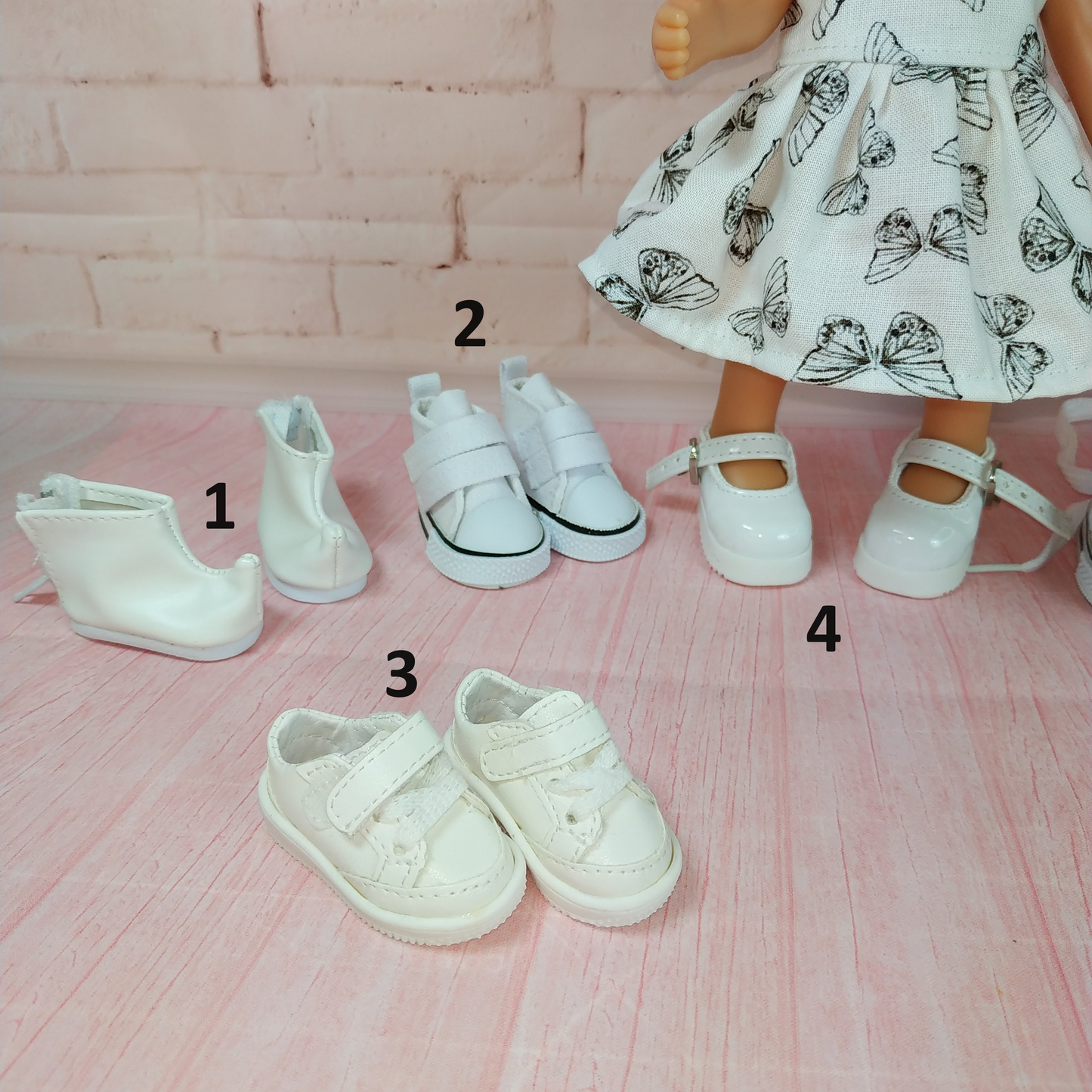 White Shoes for Mini Doll Mia 9