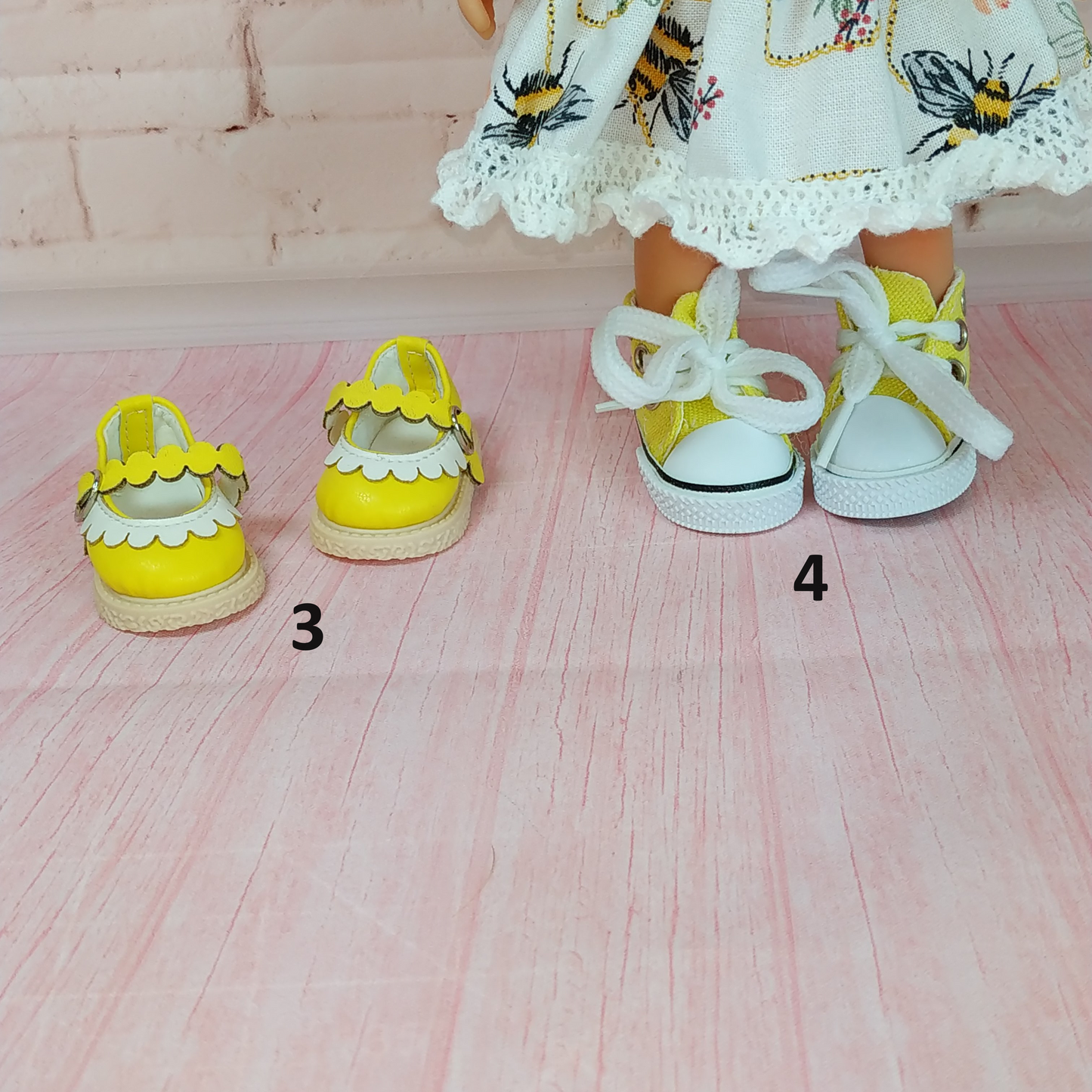 Yellow Shoes for Mini Doll Mia 9''